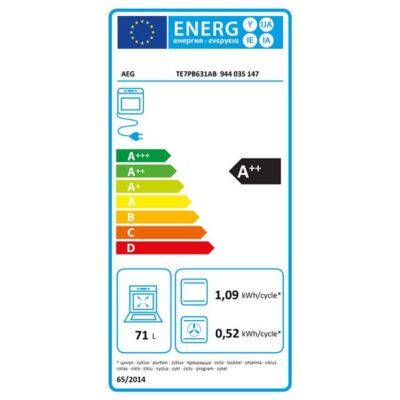 AEG Four pyrolyse TE7PB631AB - classe A++