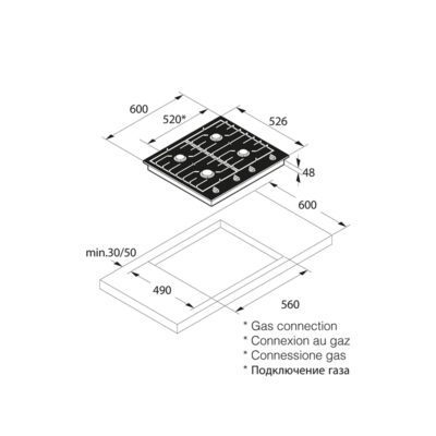 table de cuisson à gaz asko hg1666ab