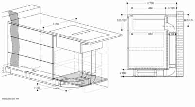 série 200 table de cuisson flex induction avec système de ventilation intégré 80 cm gaggenau cv282101